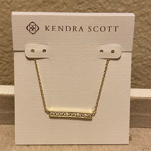 Kendra Scott Gold Crystal Bar Necklace
